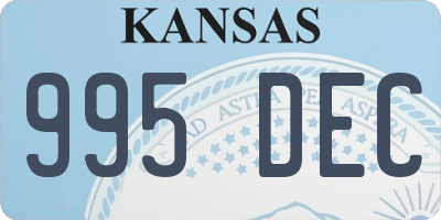 KS license plate 995DEC