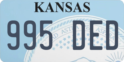 KS license plate 995DED