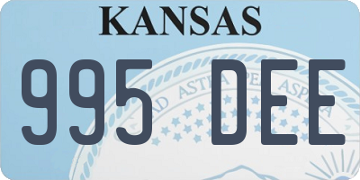 KS license plate 995DEE