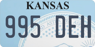 KS license plate 995DEH