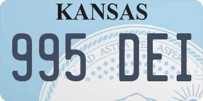 KS license plate 995DEI