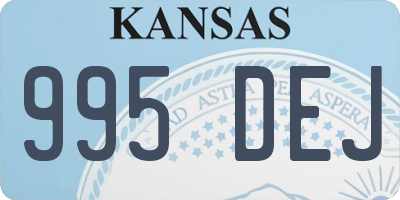 KS license plate 995DEJ