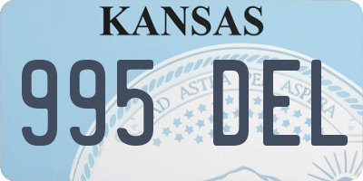 KS license plate 995DEL