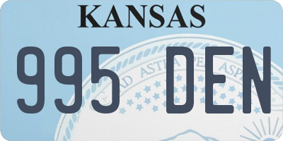 KS license plate 995DEN