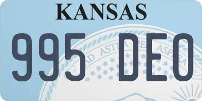 KS license plate 995DEO