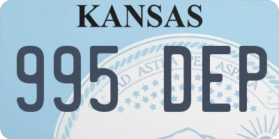 KS license plate 995DEP