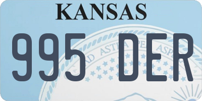 KS license plate 995DER