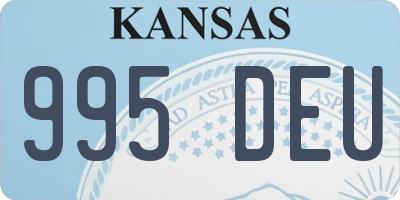 KS license plate 995DEU