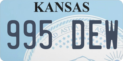 KS license plate 995DEW