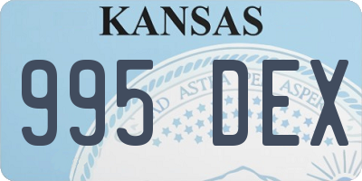 KS license plate 995DEX