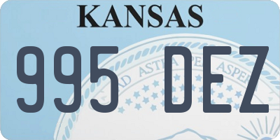 KS license plate 995DEZ
