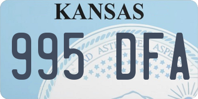 KS license plate 995DFA
