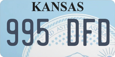 KS license plate 995DFD