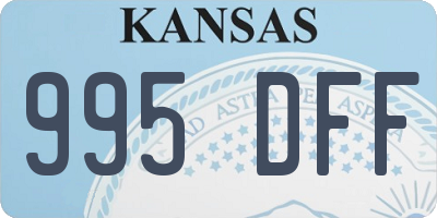 KS license plate 995DFF
