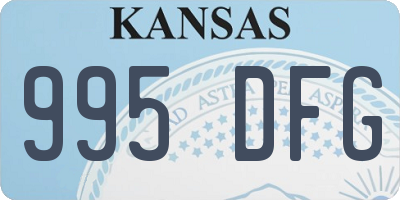 KS license plate 995DFG