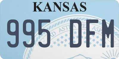KS license plate 995DFM