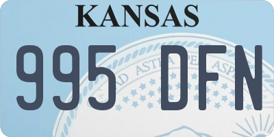 KS license plate 995DFN