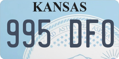 KS license plate 995DFO