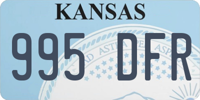 KS license plate 995DFR