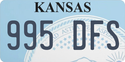 KS license plate 995DFS
