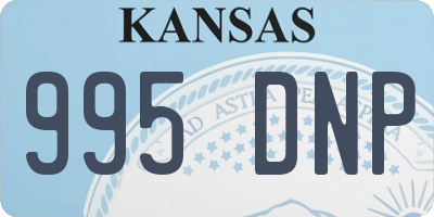 KS license plate 995DNP