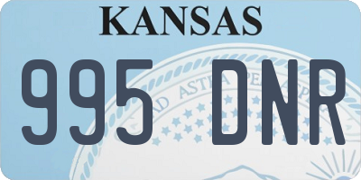 KS license plate 995DNR