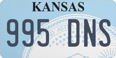 KS license plate 995DNS