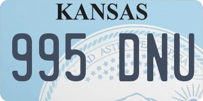 KS license plate 995DNU