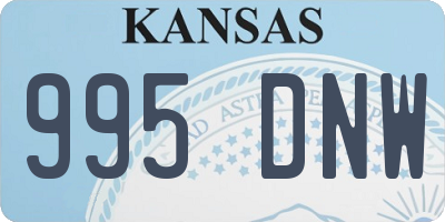 KS license plate 995DNW