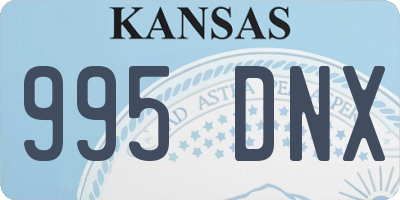 KS license plate 995DNX