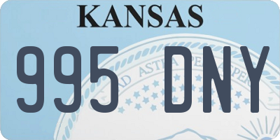 KS license plate 995DNY