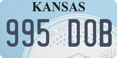 KS license plate 995DOB