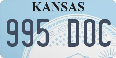 KS license plate 995DOC
