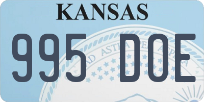 KS license plate 995DOE