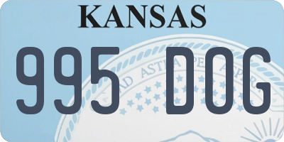 KS license plate 995DOG
