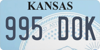 KS license plate 995DOK