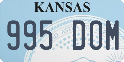 KS license plate 995DOM