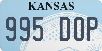 KS license plate 995DOP