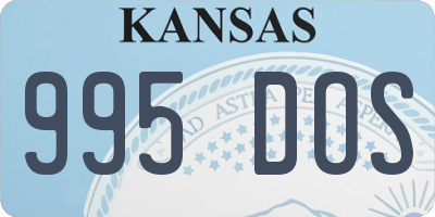 KS license plate 995DOS