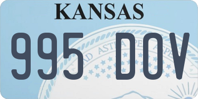 KS license plate 995DOV