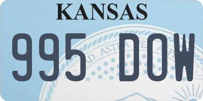KS license plate 995DOW
