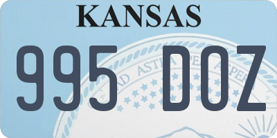 KS license plate 995DOZ