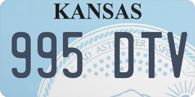 KS license plate 995DTV
