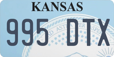 KS license plate 995DTX