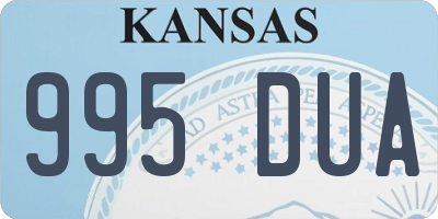 KS license plate 995DUA