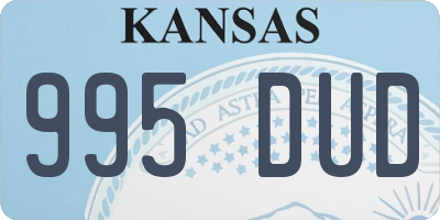KS license plate 995DUD