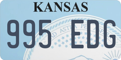 KS license plate 995EDG