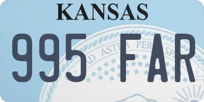 KS license plate 995FAR