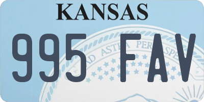 KS license plate 995FAV