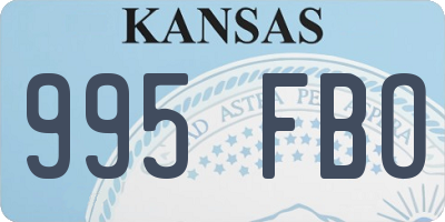 KS license plate 995FBO